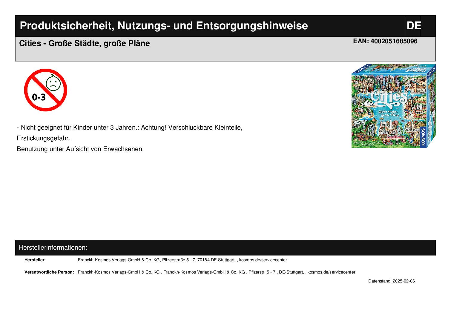 Cities - Große Städte, große Pläne *B-Ware*