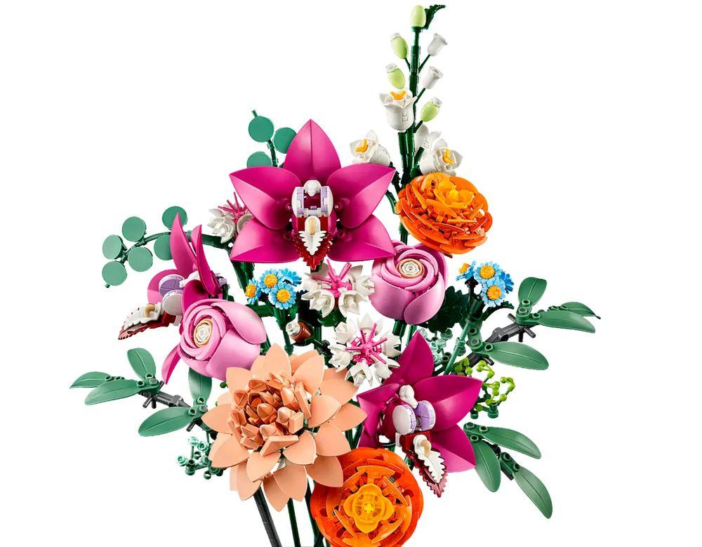 LEGO Botanicals Schöner Rosafarbener Blumenstrauß