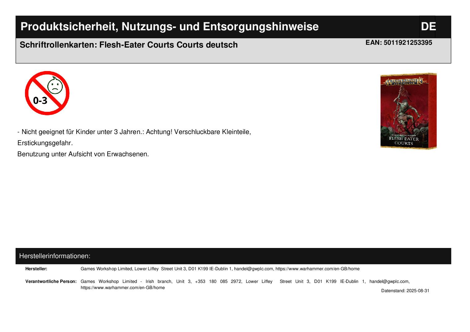 Schriftrollenkarten: Flesh-Eater Courts Courts deutsch
