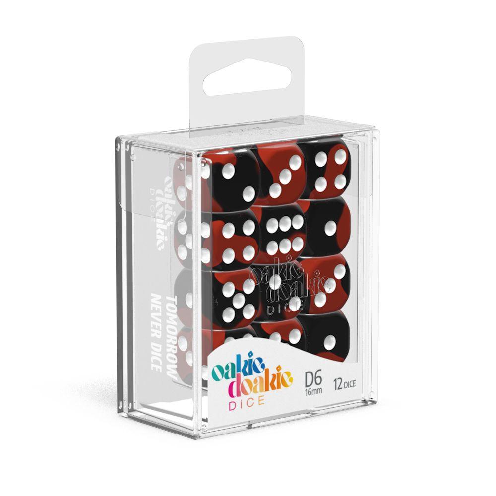 Oakie Doakie Dice D6 Dice 16 mm Glow in the Dark - Lava (12)