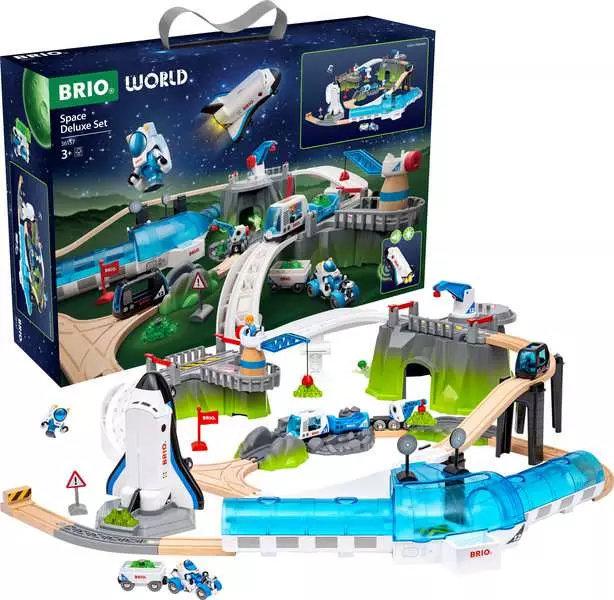 BRIO Weltraum Deluxe Zugset - Holzeisenbahnset