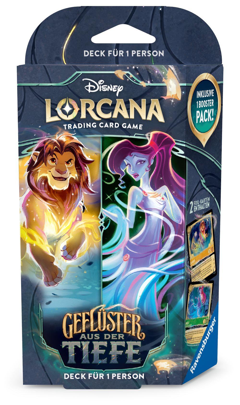 Disney Lorcana: Geflüster aus der Tiefe Starter Deck - Simba / Meg (Bernstein / Smaragd)