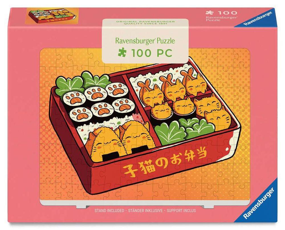 300 Teile XXL Puzzle: Mini Kawaii-Kätzchen in Bento-Box