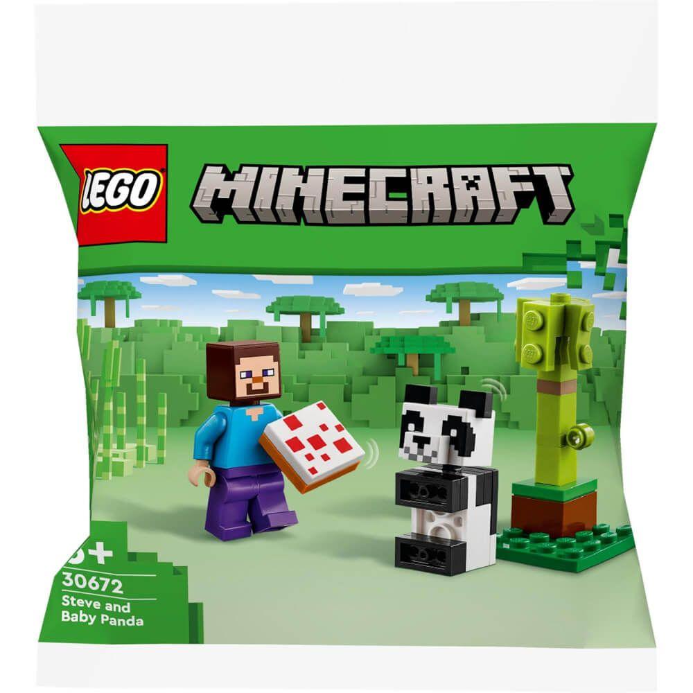 LEGO Minecraft Steve mit Baby-Panda