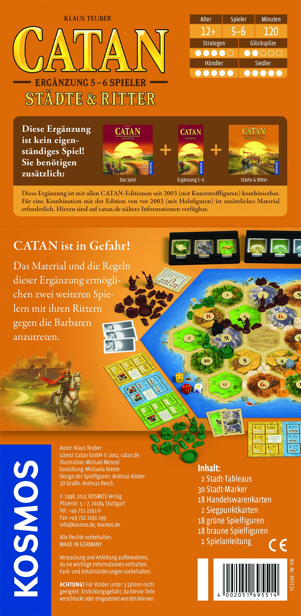 Die Siedler von CATAN - Ergänzung 5 - 6 Spieler - Städte & Ritter