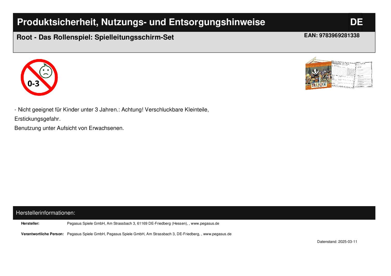 Root - Das Rollenspiel: Spielleitungsschirm-Set