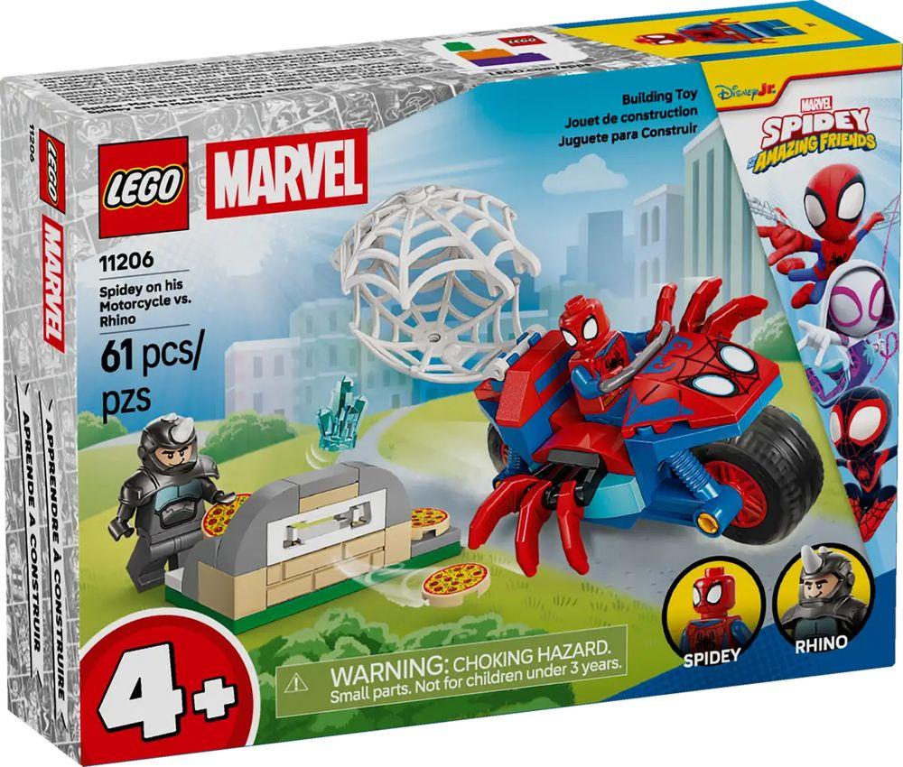 LEGO Marvel Spidey und seine Super Freunde Spidey auf Motorrad vs. Rhino