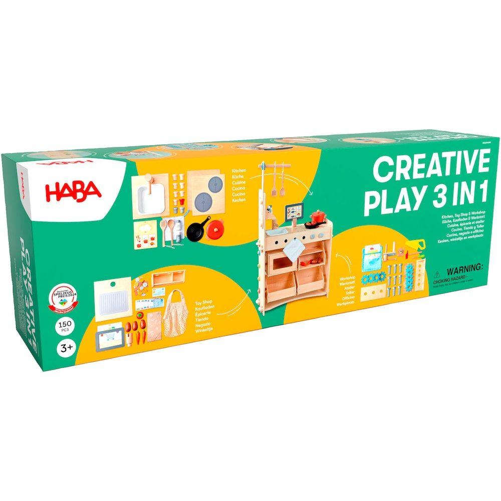 Creative Play 3 in 1: Küche, Kaufladen & Werkstatt