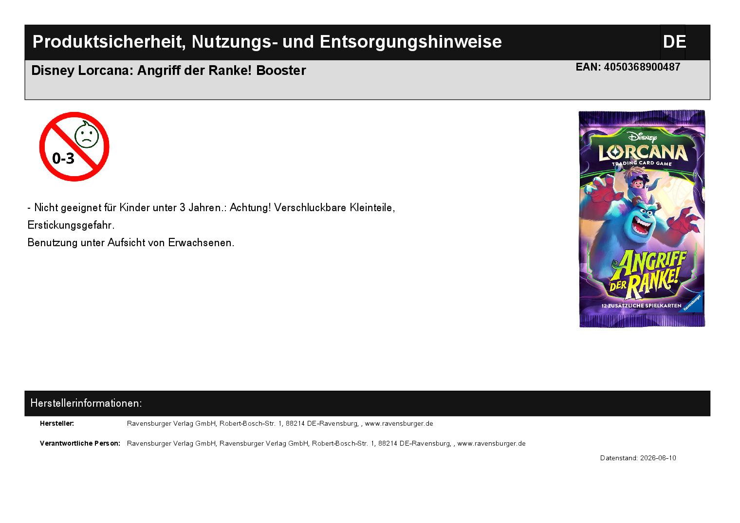 Disney Lorcana: Angriff der Ranke! Booster