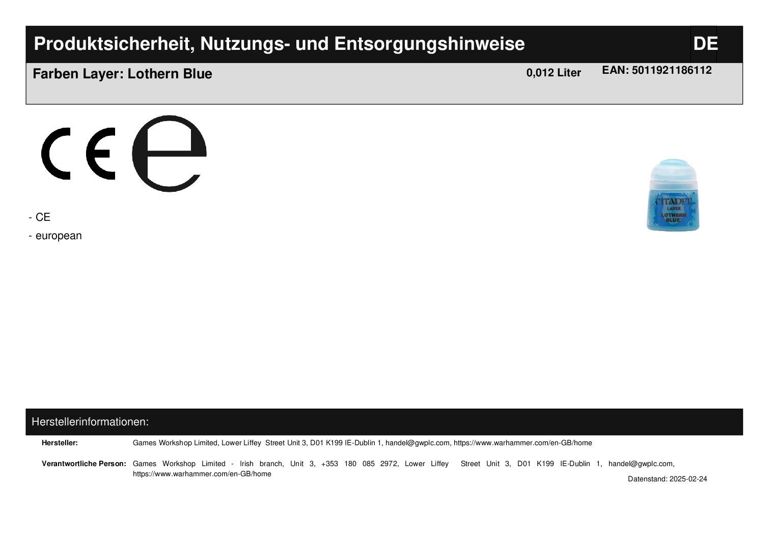 Farben Layer: Lothern Blue