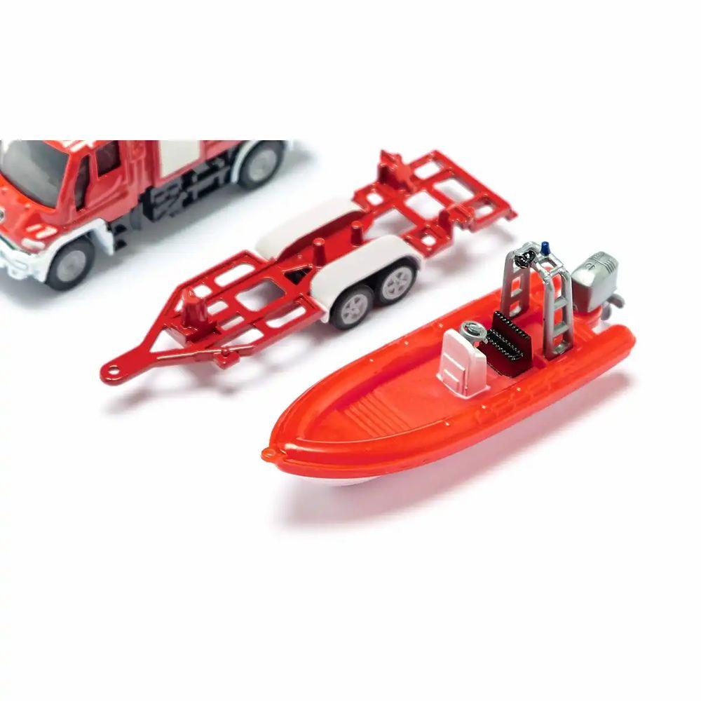 siku Unimog Feuerwehr mit Boot 1:87