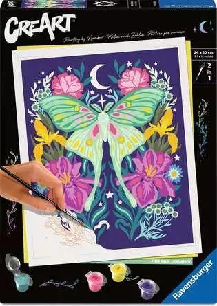 CreArt, Malen nach Zahlen Adults Trend - Pixie Cold: Luna-Motte