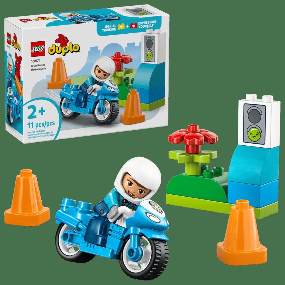 LEGO duplo Blaues Polizeimotorrad