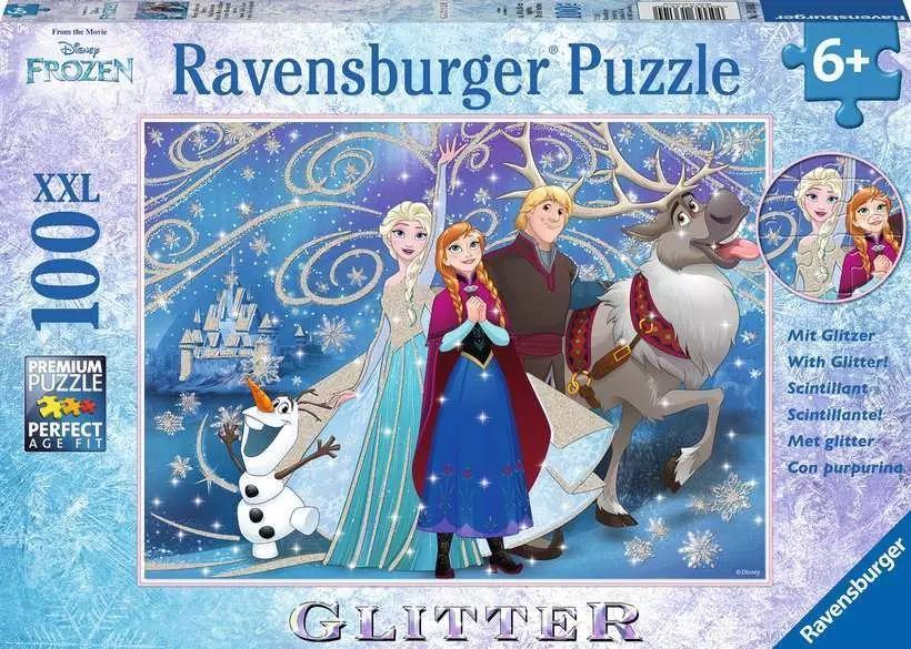 Kinderpuzzle 100 XXL Teile - Disney Die Eiskönigin - Glitzernder Schnee