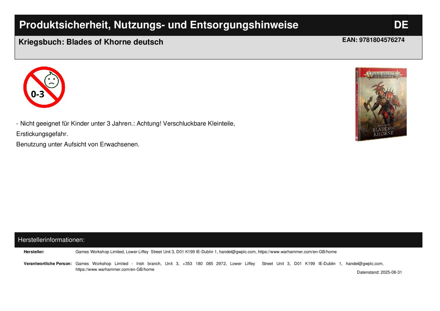 Kriegsbuch: Blades of Khorne deutsch