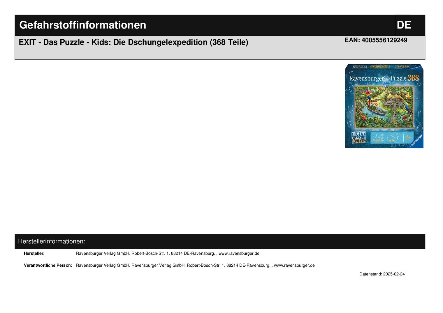 EXIT - Das Puzzle - Kids: Die Dschungelexpedition (368 Teile)