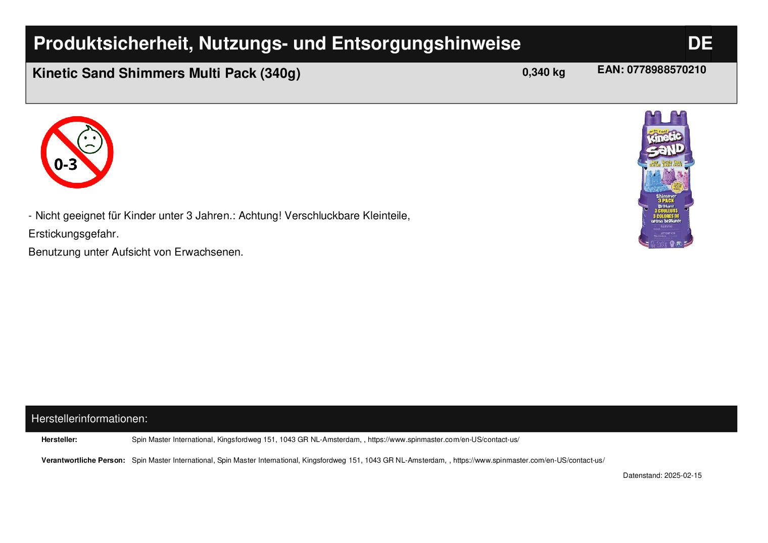 Kinetic Sand Shimmers Multi Pack (340g)