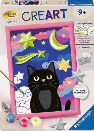 CreArt, Malen nach Zahlen mit Gips gießen Sternenkatze