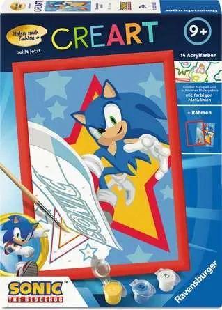 CreArt, Malen nach Zahlen Kinder Sonic the Hedgehog - Rasender Sonic