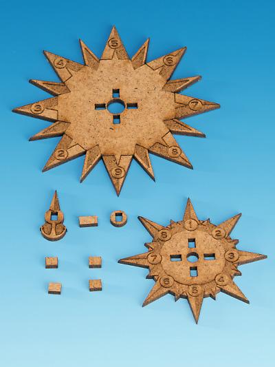 Windrose und Rundenzähler