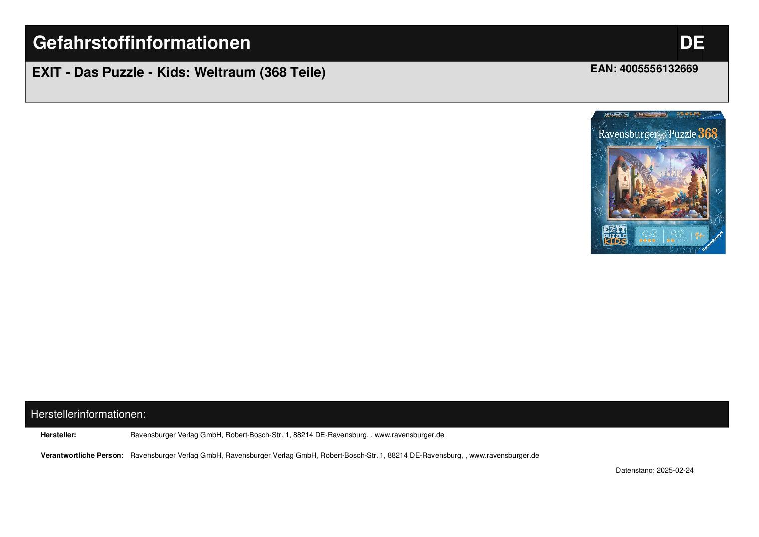 EXIT - Das Puzzle - Kids: Weltraum (368 Teile)