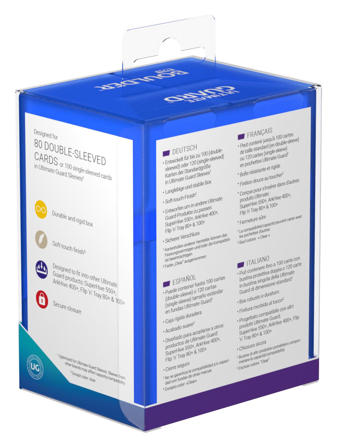 Ultimate Guard Boulder Deck Case 80+ Standardgröße Saphir