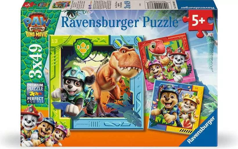 Kinderpuzzle 3x49 Teile - Paw Patrol 3 Dino Movie