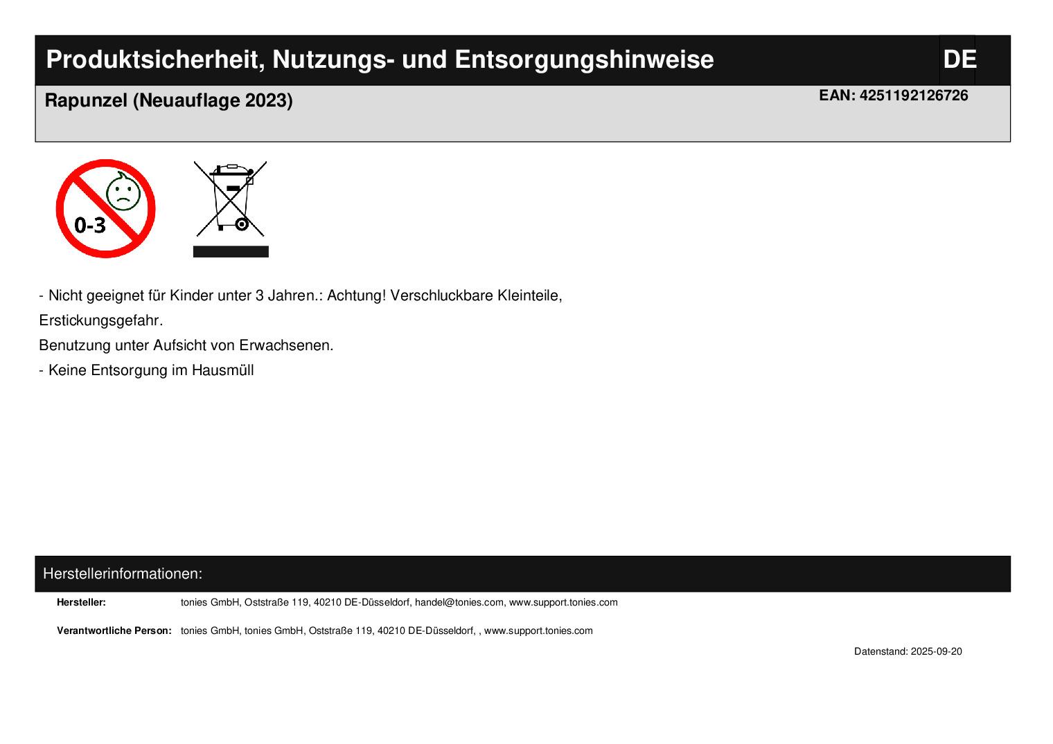 Rapunzel (Neuauflage 2023) Rapunzel (Neuauflage 2023)