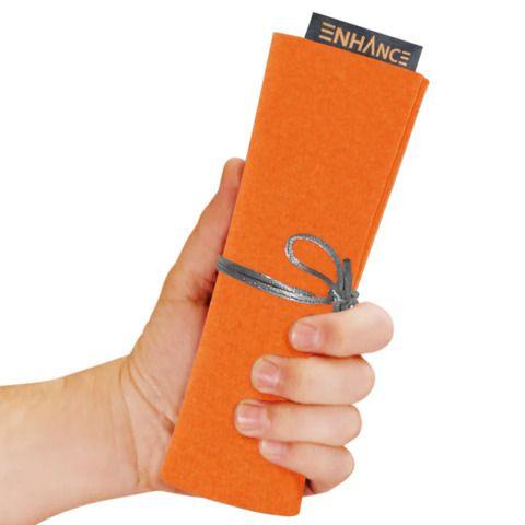 ENHANCE Tabletop Roll on a Scroll 6-sided Dice and Rolling Mat - Orange