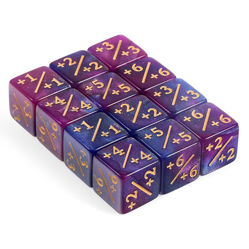 Positive/Negative Dice Counters Purple (12)