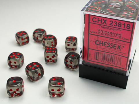 Chessex W6x36 Translucent: smoke / red