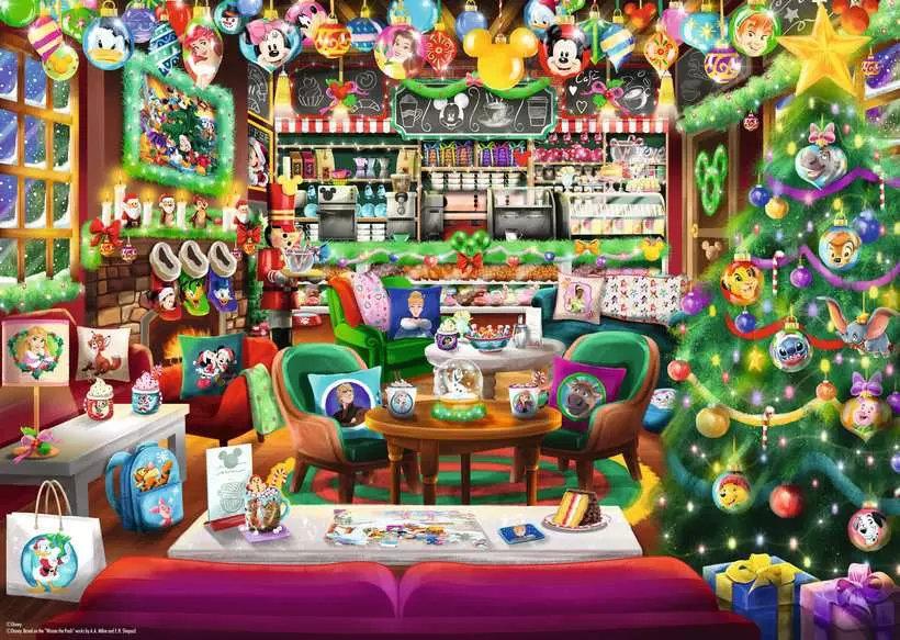 Puzzle 1000 Teile: Disney Christmas Cafe