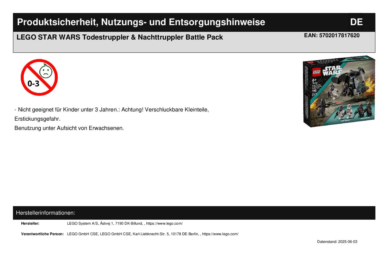 LEGO STAR WARS Todestruppler & Nachttruppler Battle Pack